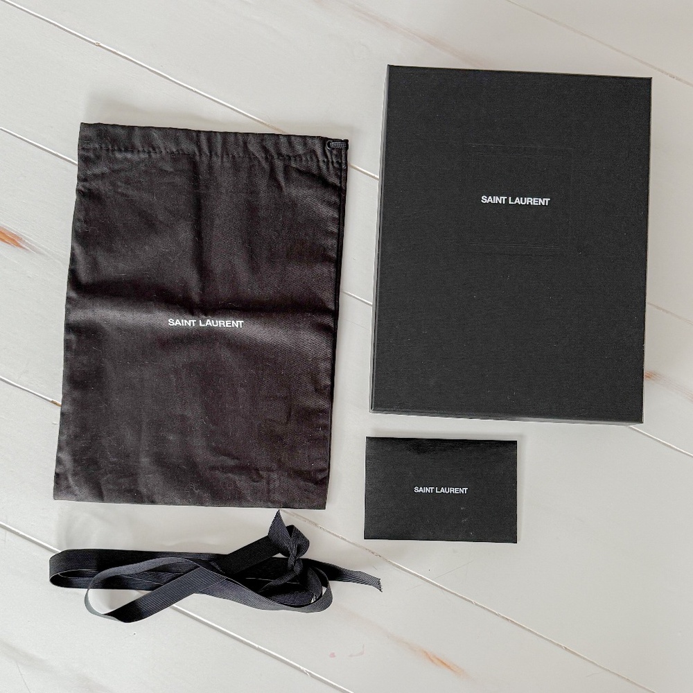 YSL Complete Yves Saint Laurent Gift Packaging Set – Box, Ribbon, Drawstring Bag